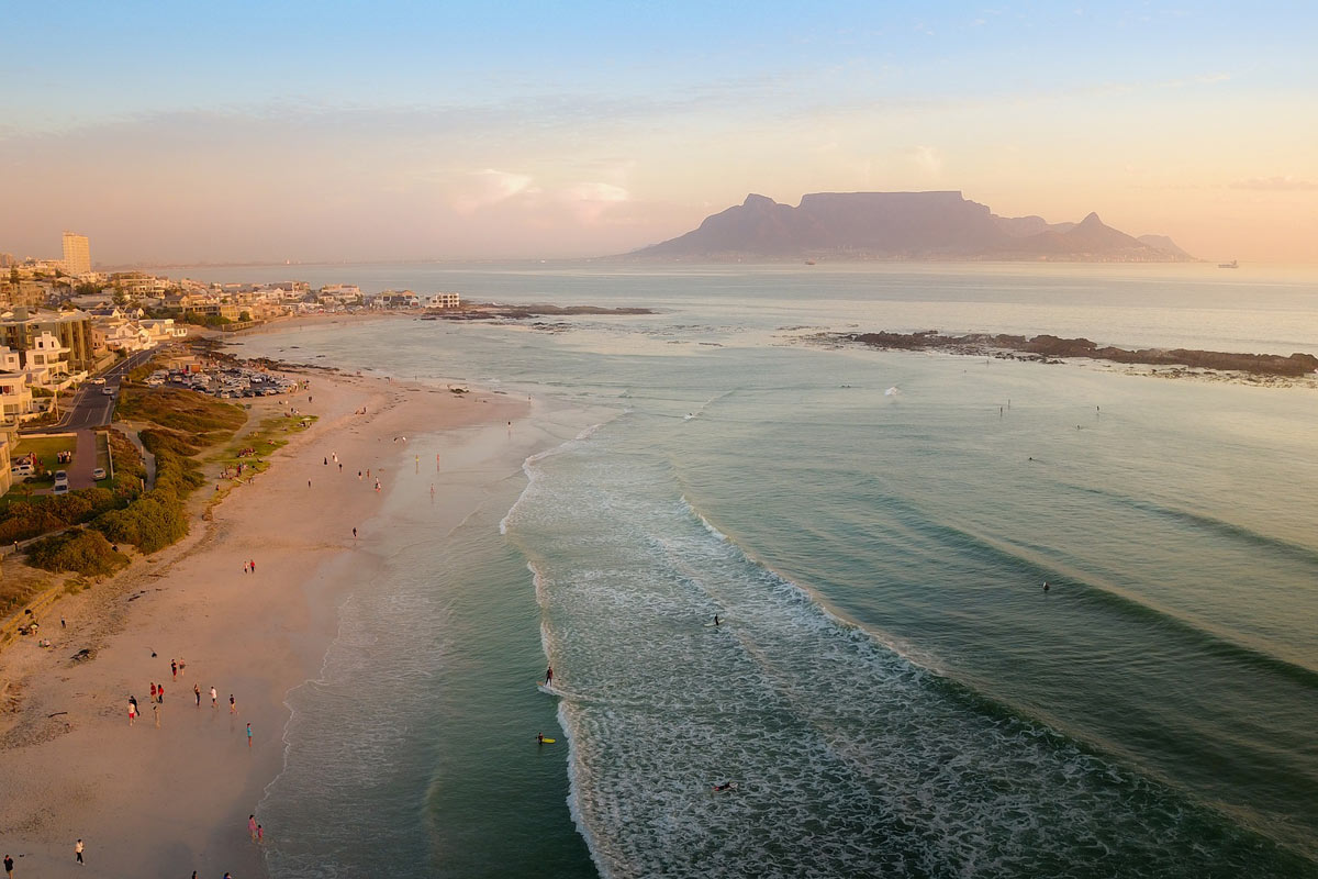 Ocean view from bird perspective